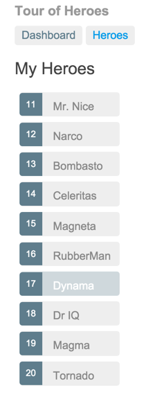 Heroes List Page